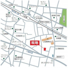 板橋区上板橋、新築一戸建ての地図画像です