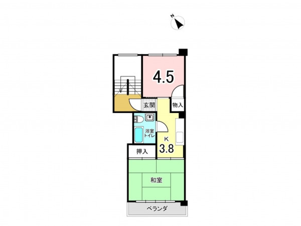 板橋区上板橋、中古マンションの間取り画像です