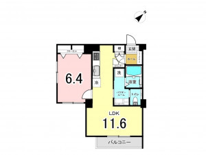 板橋区幸町、中古マンションの間取り画像です