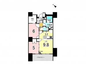 板橋区大山町、中古マンションの間取り画像です