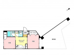 板橋区東新町、中古マンションの間取り画像です