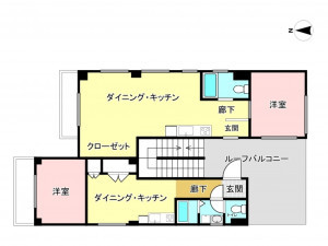 板橋区徳丸、中古マンションの間取り画像です