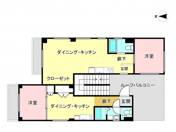 板橋区徳丸、中古マンションの間取り画像です