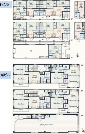 板橋区大谷口北町、収益物件/ビルの間取り画像です