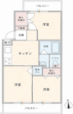 板橋区加賀、中古マンションの間取り画像です