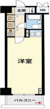 板橋区大山町、中古マンションの間取り画像です
