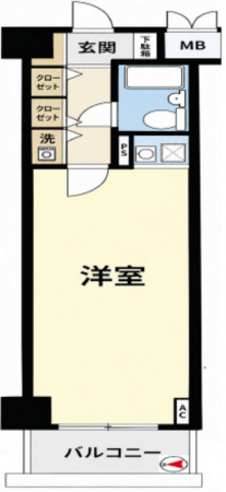 板橋区大山町、中古マンションの間取り画像です