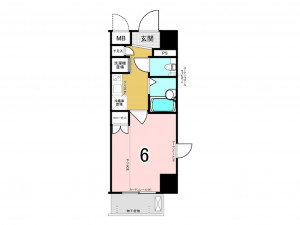 板橋区大和町、中古マンションの間取り画像です