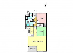 板橋区成増、中古マンションの間取り画像です
