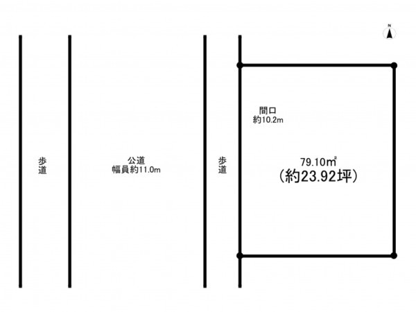 板橋区赤塚、土地の間取り画像です