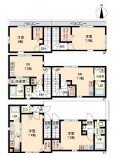 板橋区中丸町、収益物件/アパートの間取り画像です