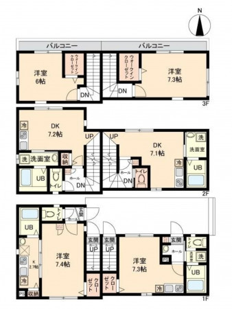 板橋区中丸町、収益物件/アパートの間取り画像です
