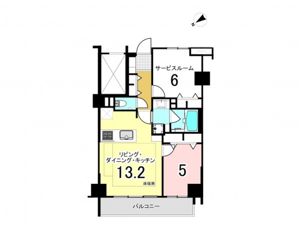 板橋区加賀、中古マンションの間取り画像です