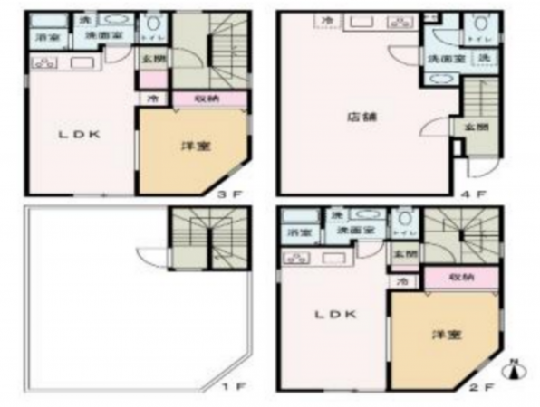 板橋区東山町、収益物件/ビルの間取り画像です