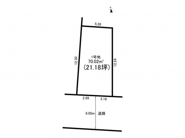 板橋区東新町、土地の間取り画像です