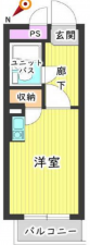 板橋区赤塚新町、中古マンションの間取り画像です