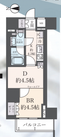 板橋区大和町、中古マンションの間取り画像です