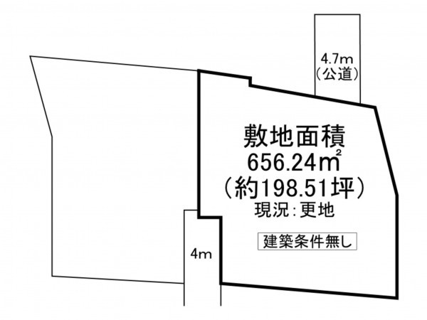 枚方市招提大谷、土地の間取り画像です