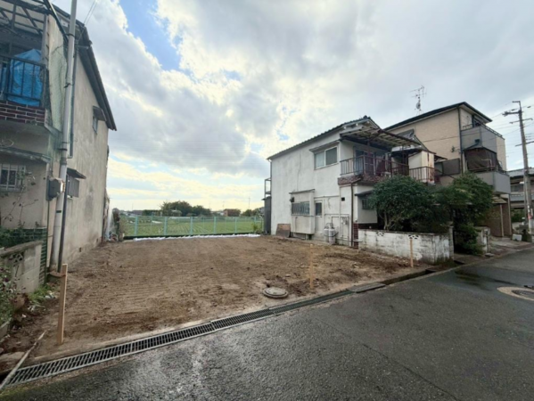 枚方市野村元町、土地の前面道路を含む現地写真画像です