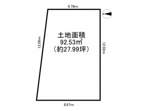枚方市長尾西町、土地の間取り画像です