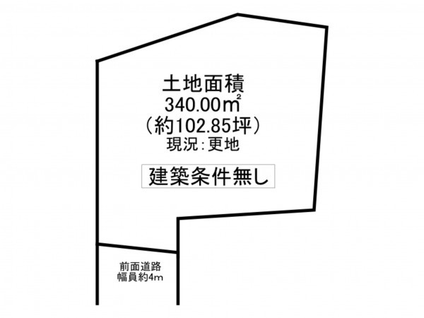枚方市藤阪北町、土地の間取り画像です