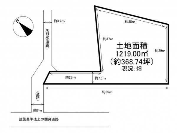 枚方市杉山手、土地の間取り画像です