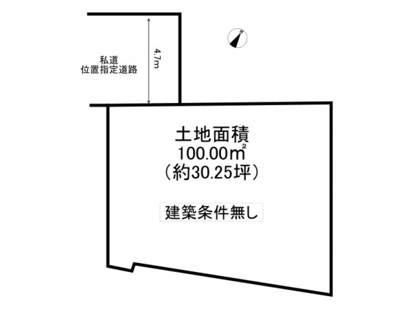 枚方市野村中町、土地の間取り画像です