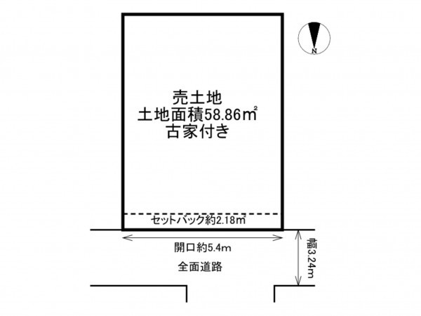 枚方市大峰南町、土地の間取り画像です