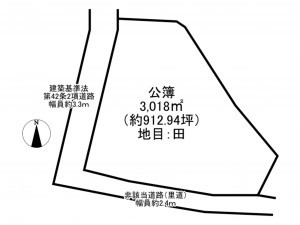 枚方市杉北町、土地の間取り画像です