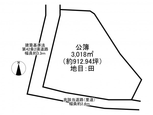 枚方市杉北町、土地の間取り画像です