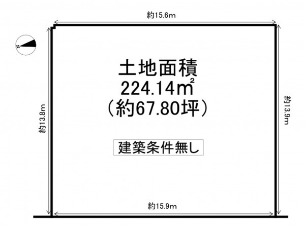 京田辺市松井ケ丘、土地の間取り画像です