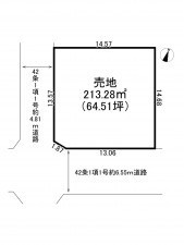枚方市長尾東町、土地の間取り画像です