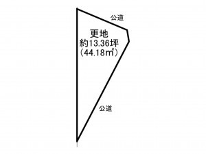 京田辺市薪、土地の間取り画像です
