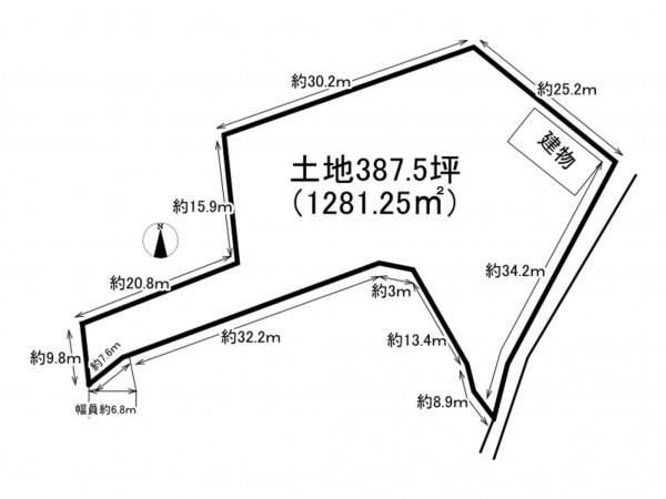 京田辺市大住、土地の間取り画像です