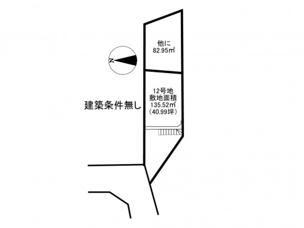 京田辺市薪、土地の間取り画像です