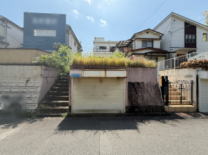 枚方市藤阪東町、土地の前面道路を含む現地写真画像です