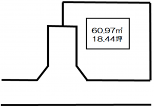 枚方市長尾峠町、土地の間取り画像です