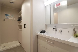 枚方市長尾谷町、中古マンションの洗面画像です