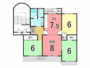 枚方市長尾谷町、中古マンションの間取り画像です