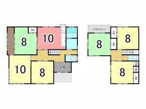 枚方市杉、中古一戸建ての間取り画像です