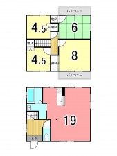 枚方市宗谷、中古一戸建ての間取り画像です