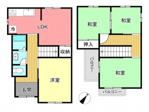 枚方市藤阪東町、土地の間取り画像です