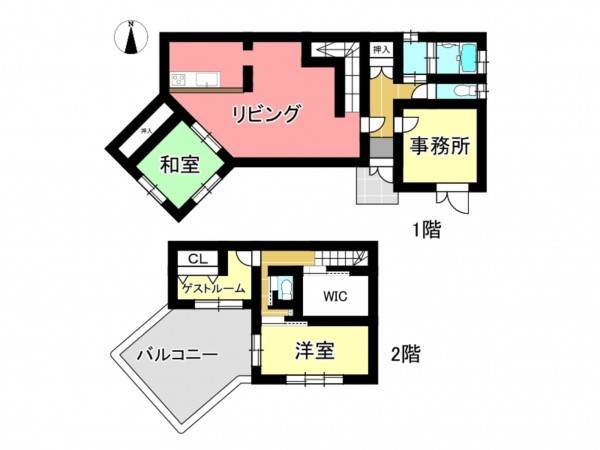 枚方市氷室台、中古一戸建ての間取り画像です
