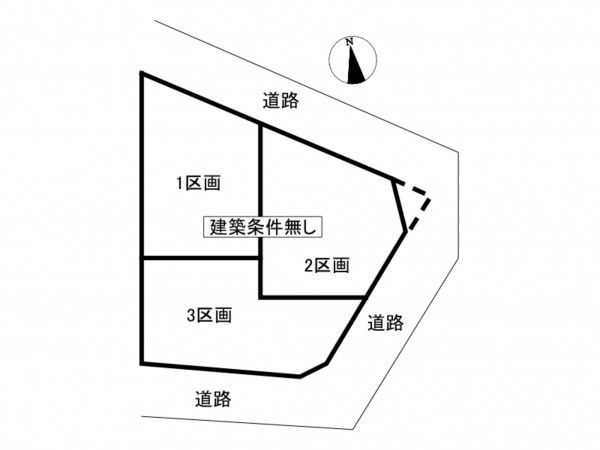 枚方市招提大谷、土地の間取り画像です