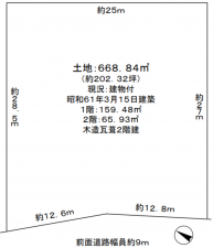 京田辺市大住、土地の間取り画像です