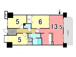 枚方市長尾谷町、中古マンションの間取り画像です