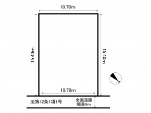 枚方市杉山手、土地の間取り画像です