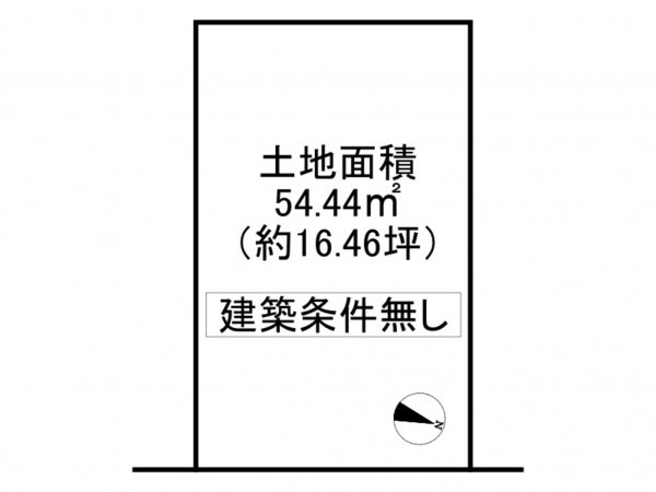 枚方市長尾家具町、土地の間取り画像です