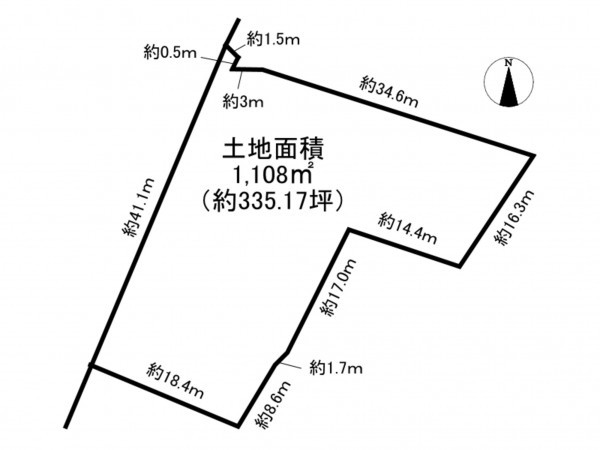 京田辺市薪、土地の間取り画像です