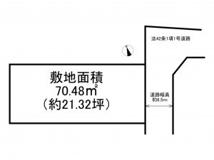京田辺市大住、土地の間取り画像です